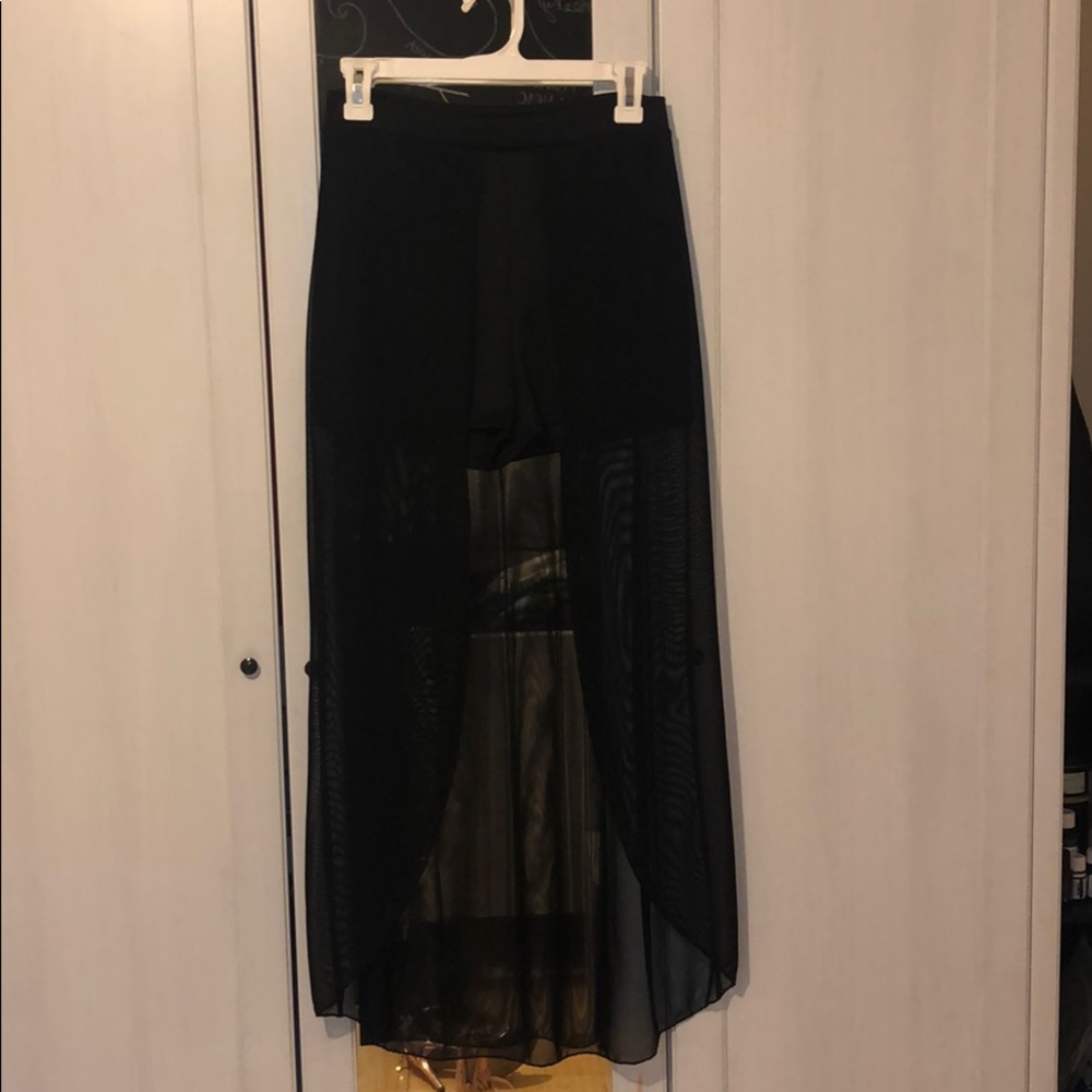 Sheer skirt with built in shorts